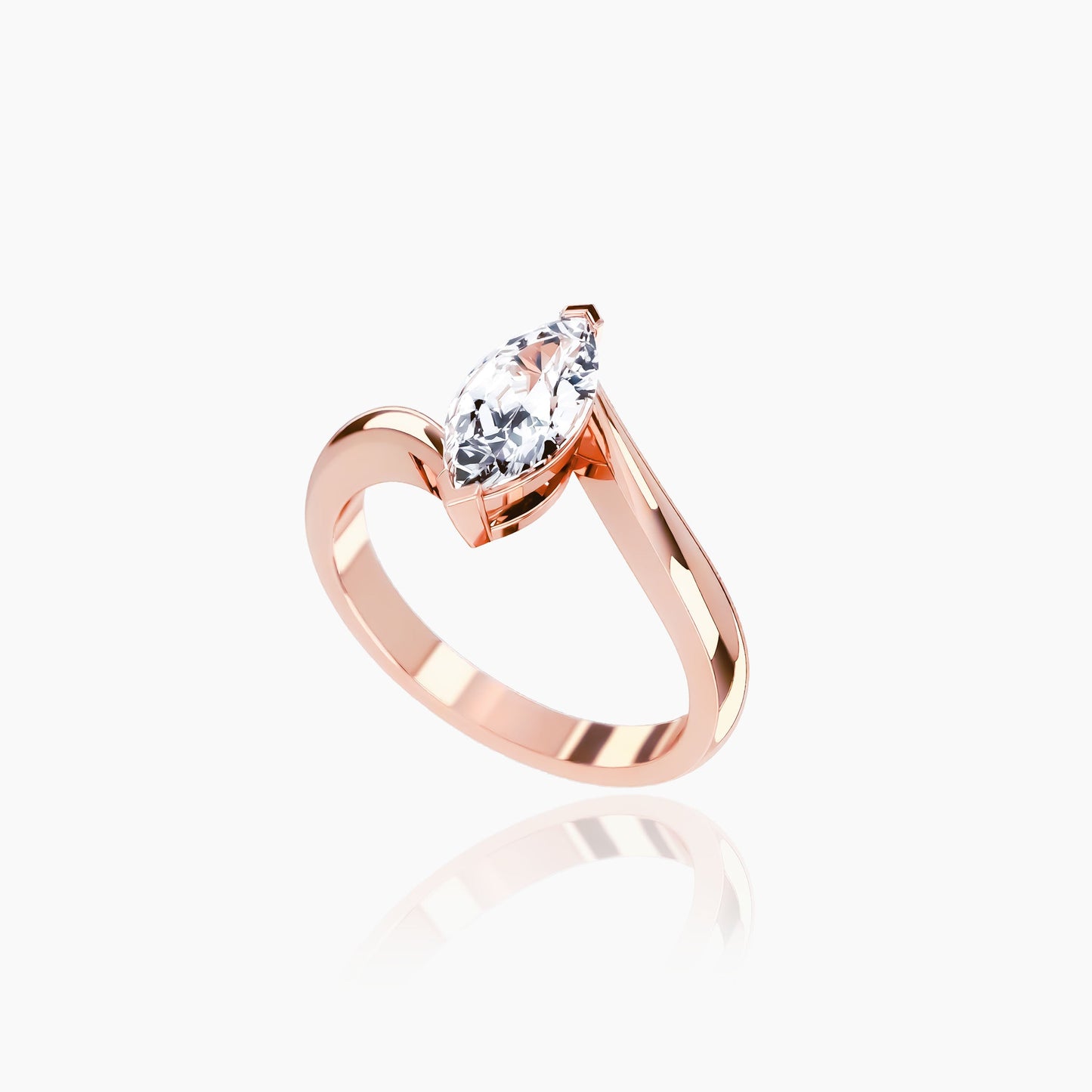 18K Rose Gold Seraphine Marquise Solitaire