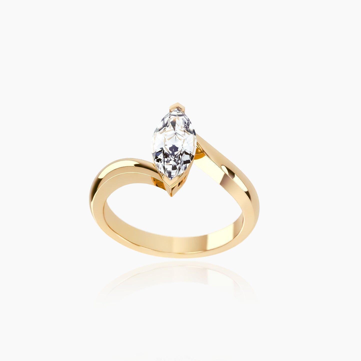 18K Yellow Gold Seraphine Marquise Solitaire