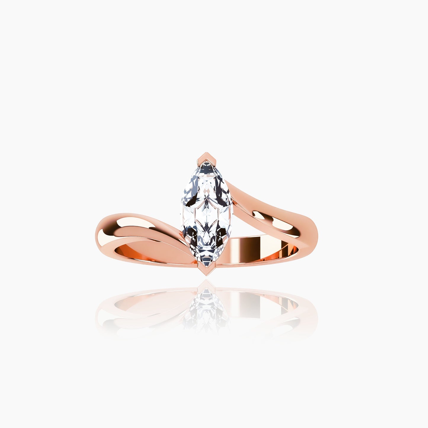 18K Rose Gold Seraphine Marquise Solitaire