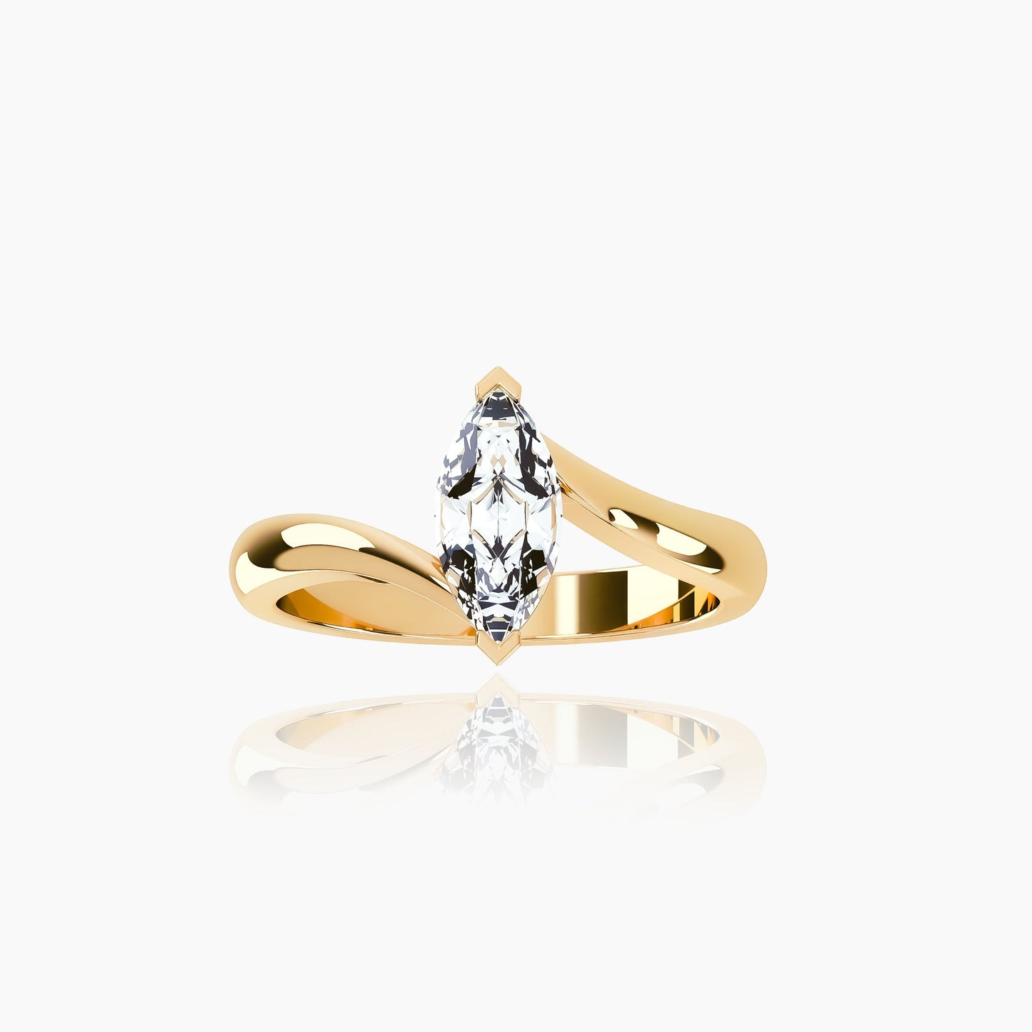 18K Yellow Gold Seraphine Marquise Solitaire