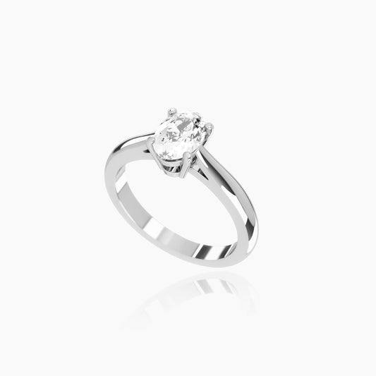 Platinum Zephyr Oval Solitaire