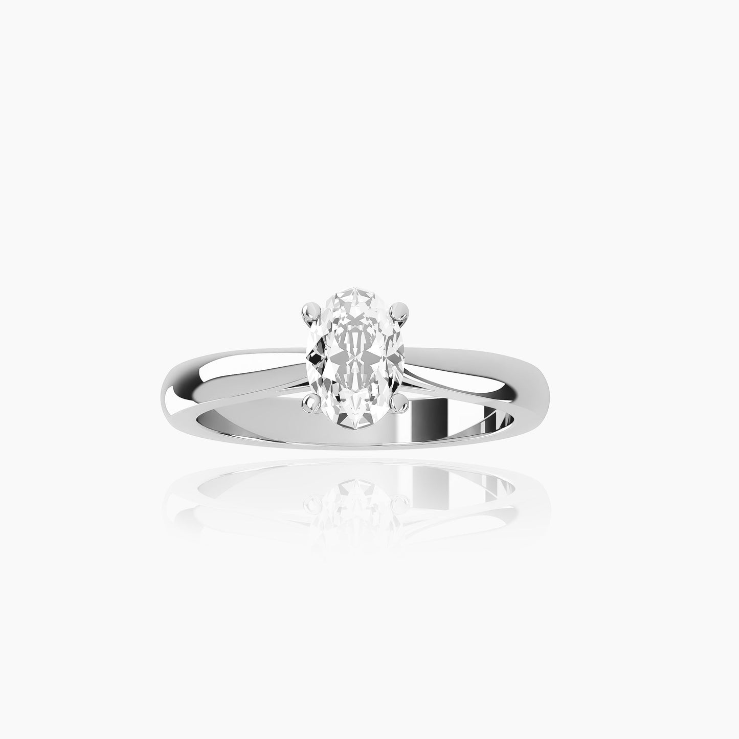 Platinum Zephyr Oval Solitaire