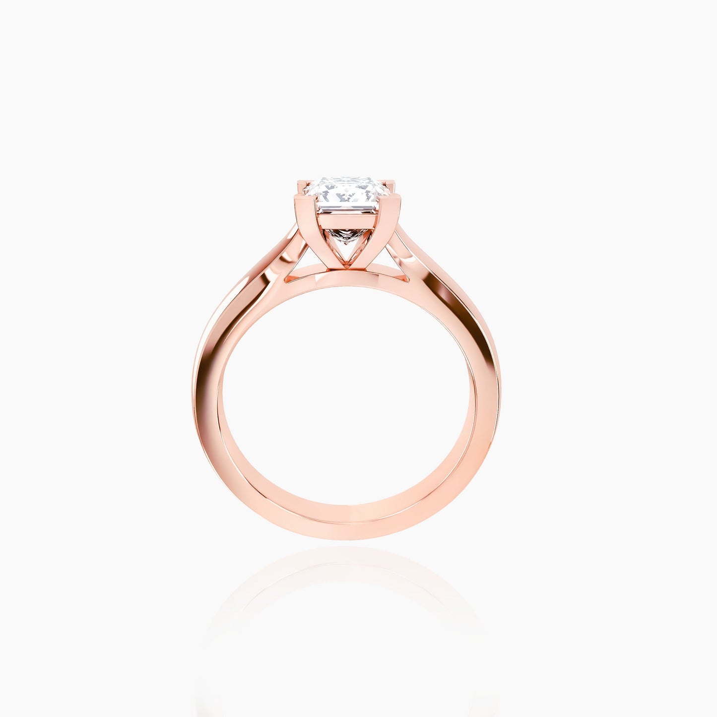 18K Rose Gold Amoret Princess Solitaire