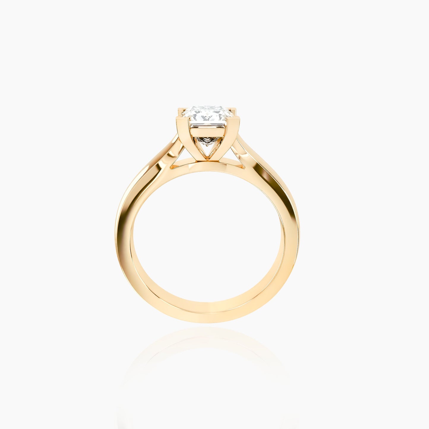 18K Yellow Gold Amoret Princess Solitaire