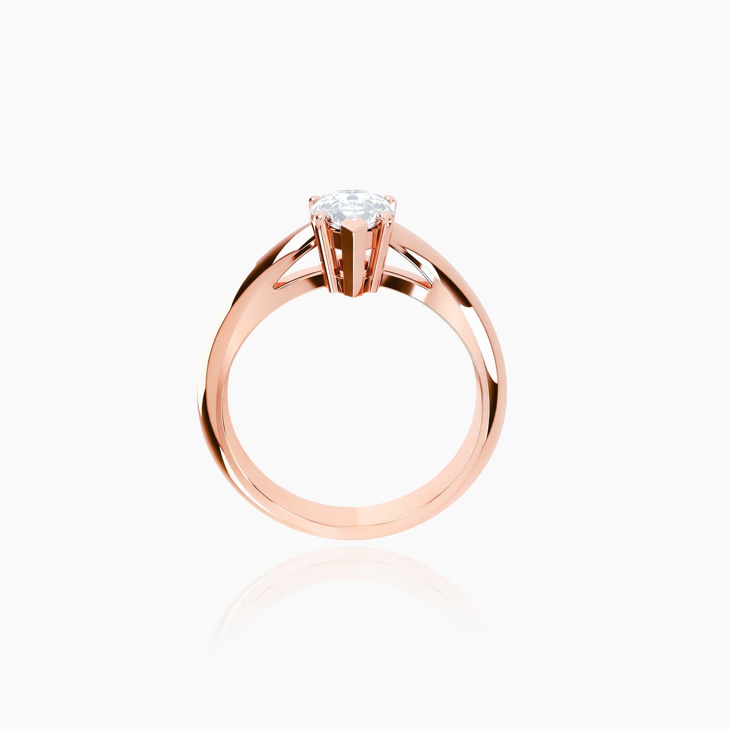 18K Rose Gold Zephyr Pear Solitaire