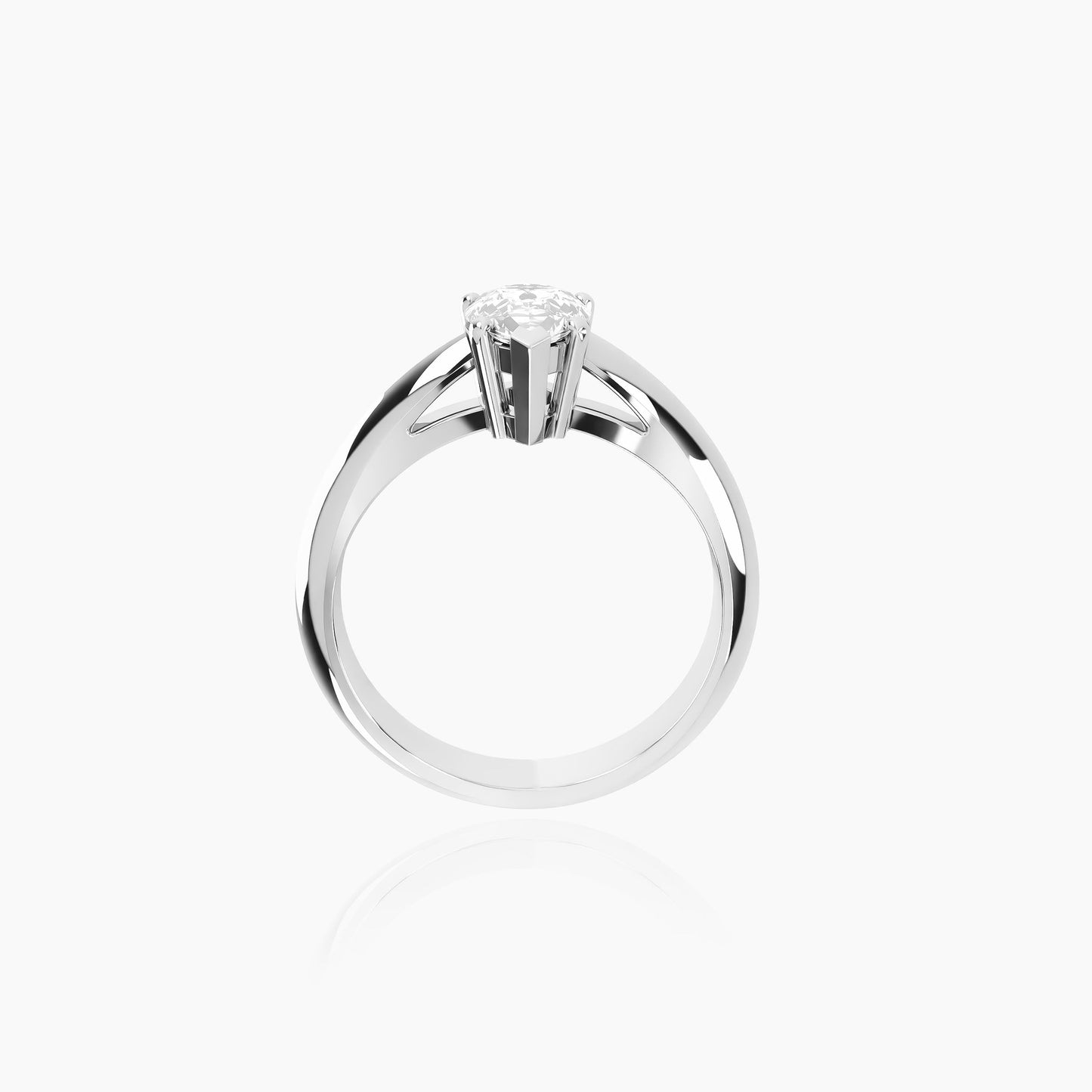 Platinum Zephyr Pear Solitaire