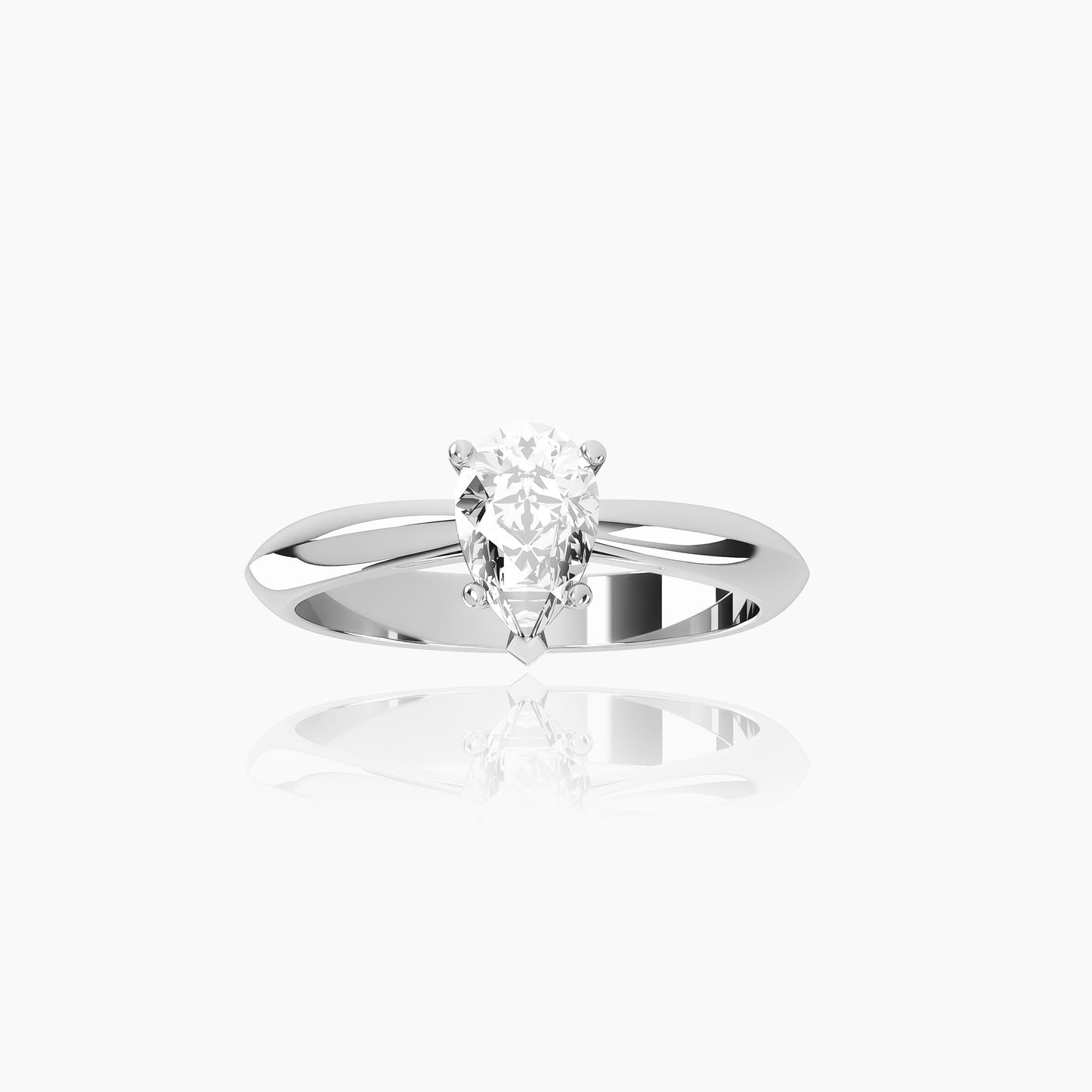 Platinum Zephyr Pear Solitaire