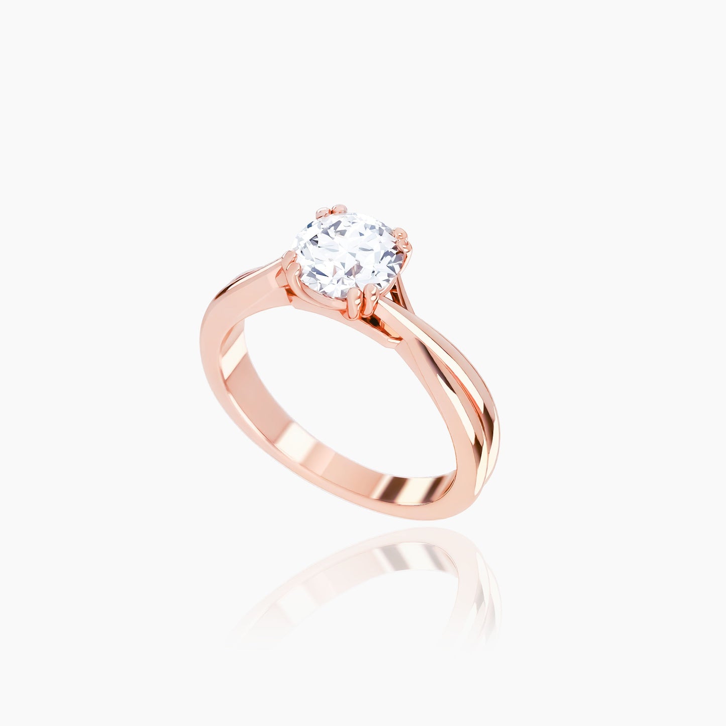 18K Rose Gold Calista Round Solitaire