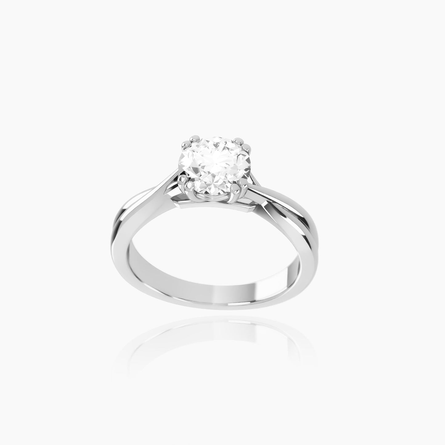 18K White Gold Calista Round Solitaire