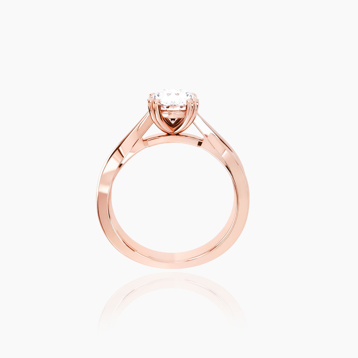 18K Rose Gold Calista Round Solitaire