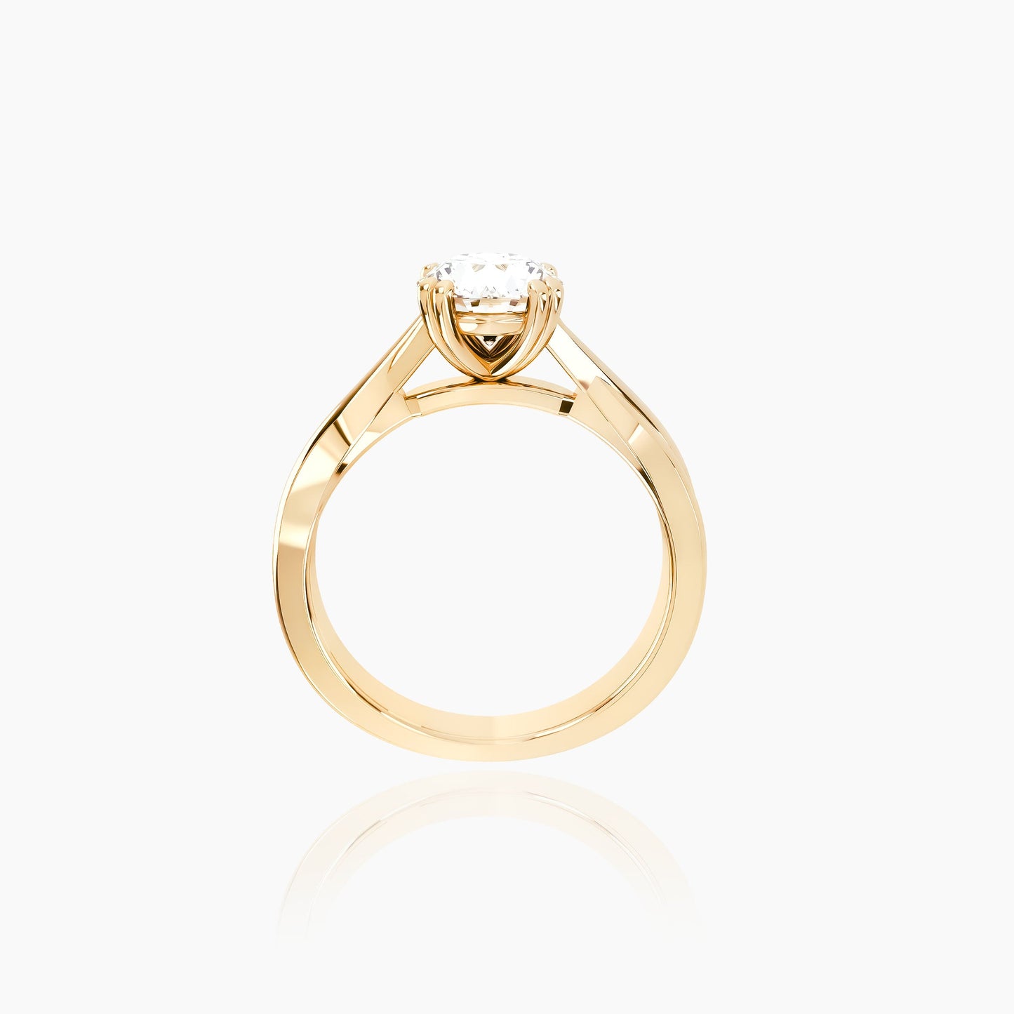 18K Yellow Gold Calista Round Solitaire