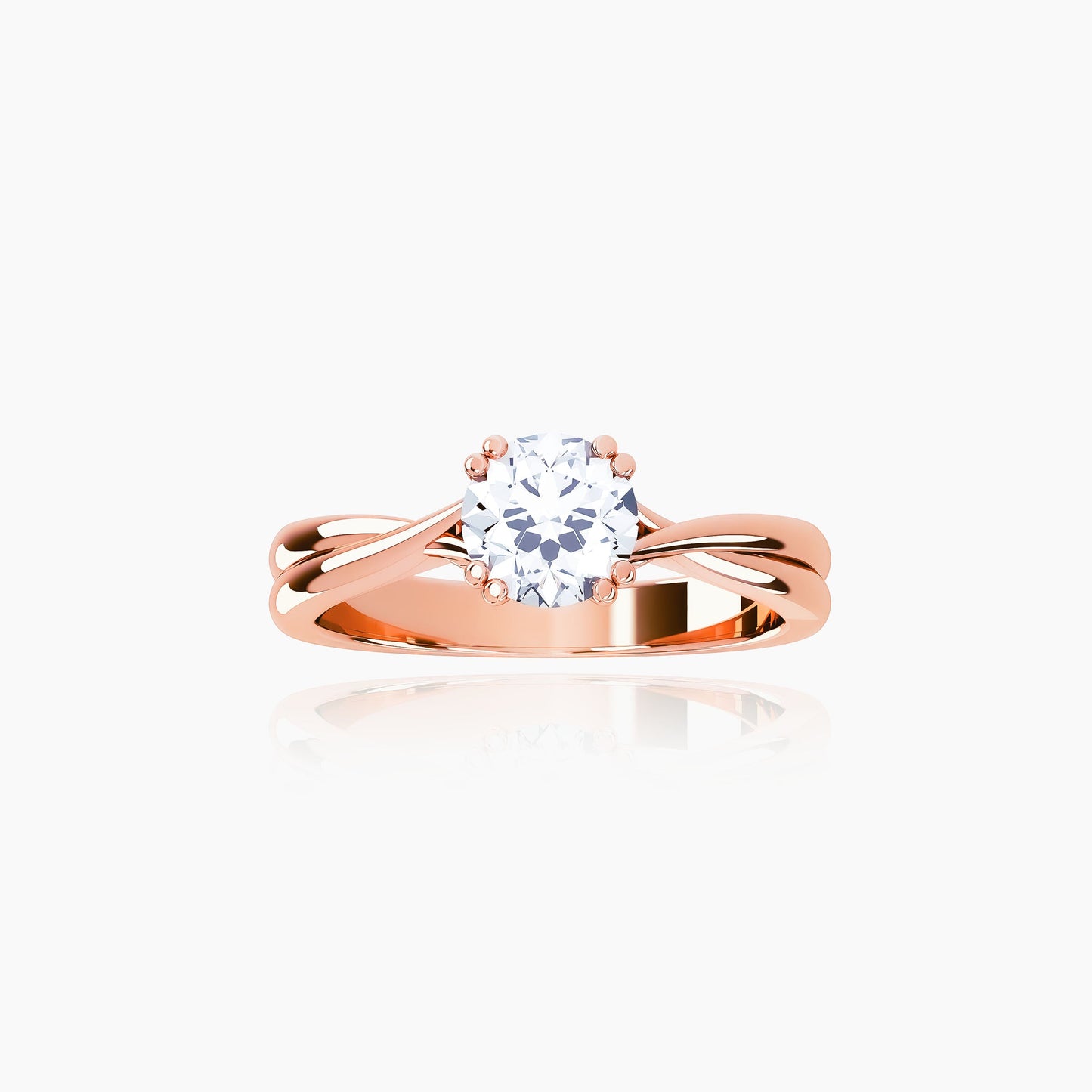 18K Rose Gold Calista Round Solitaire