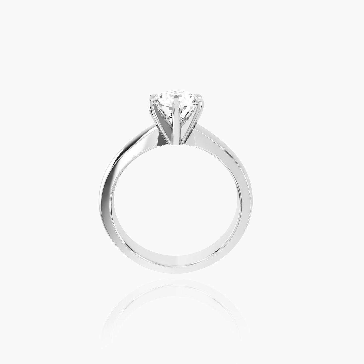 18K White Gold Amoret Round Solitaire