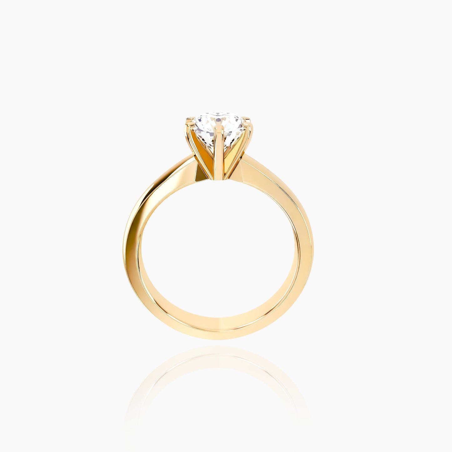 18K Yellow Gold Amoret Round Solitaire