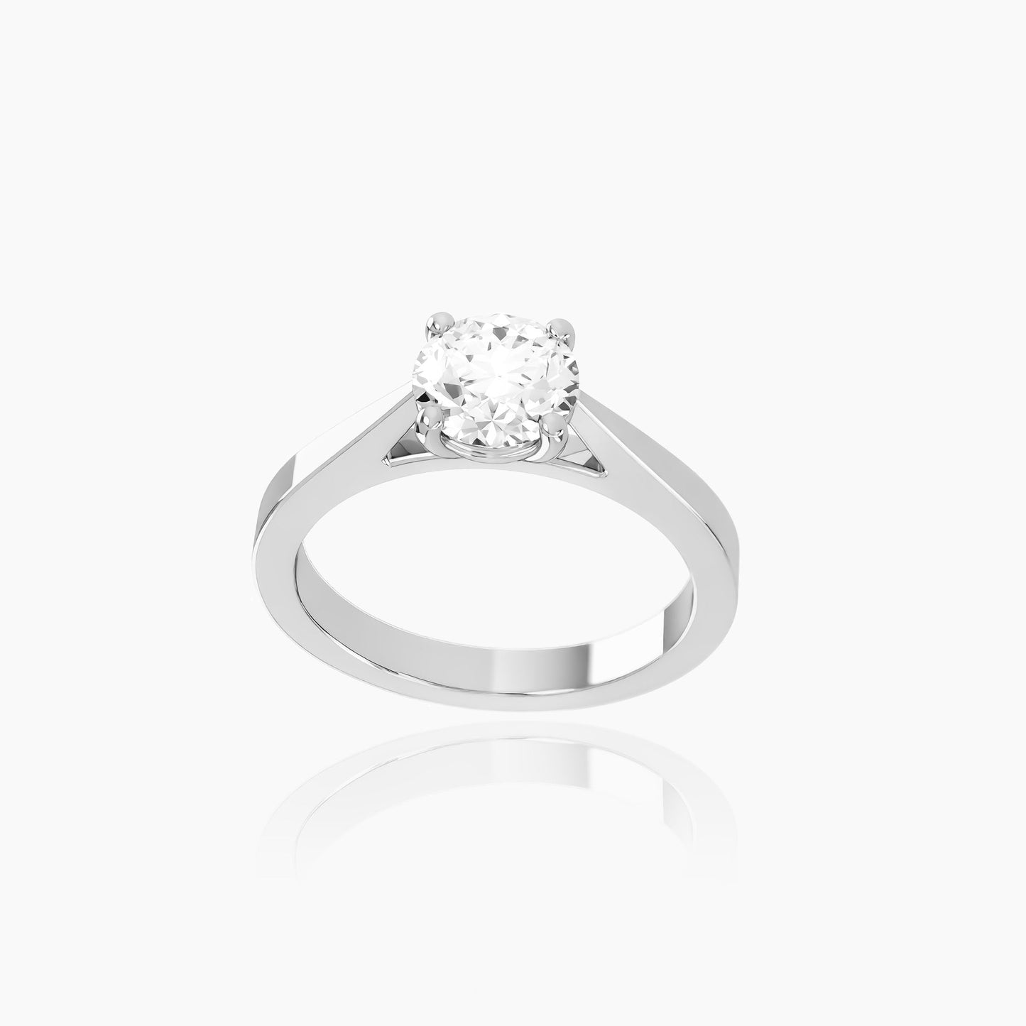 Platinum Saphir Round Solitaire