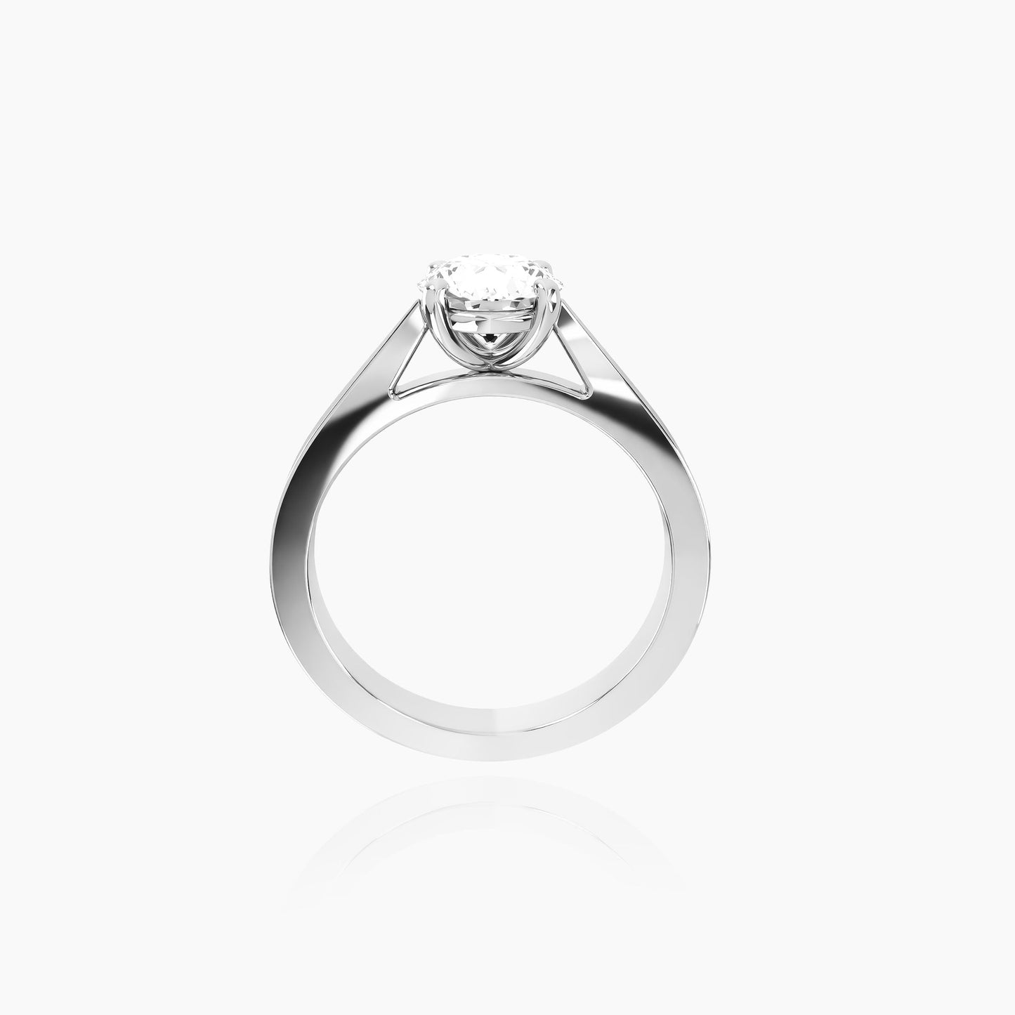 Platinum Saphir Round Solitaire