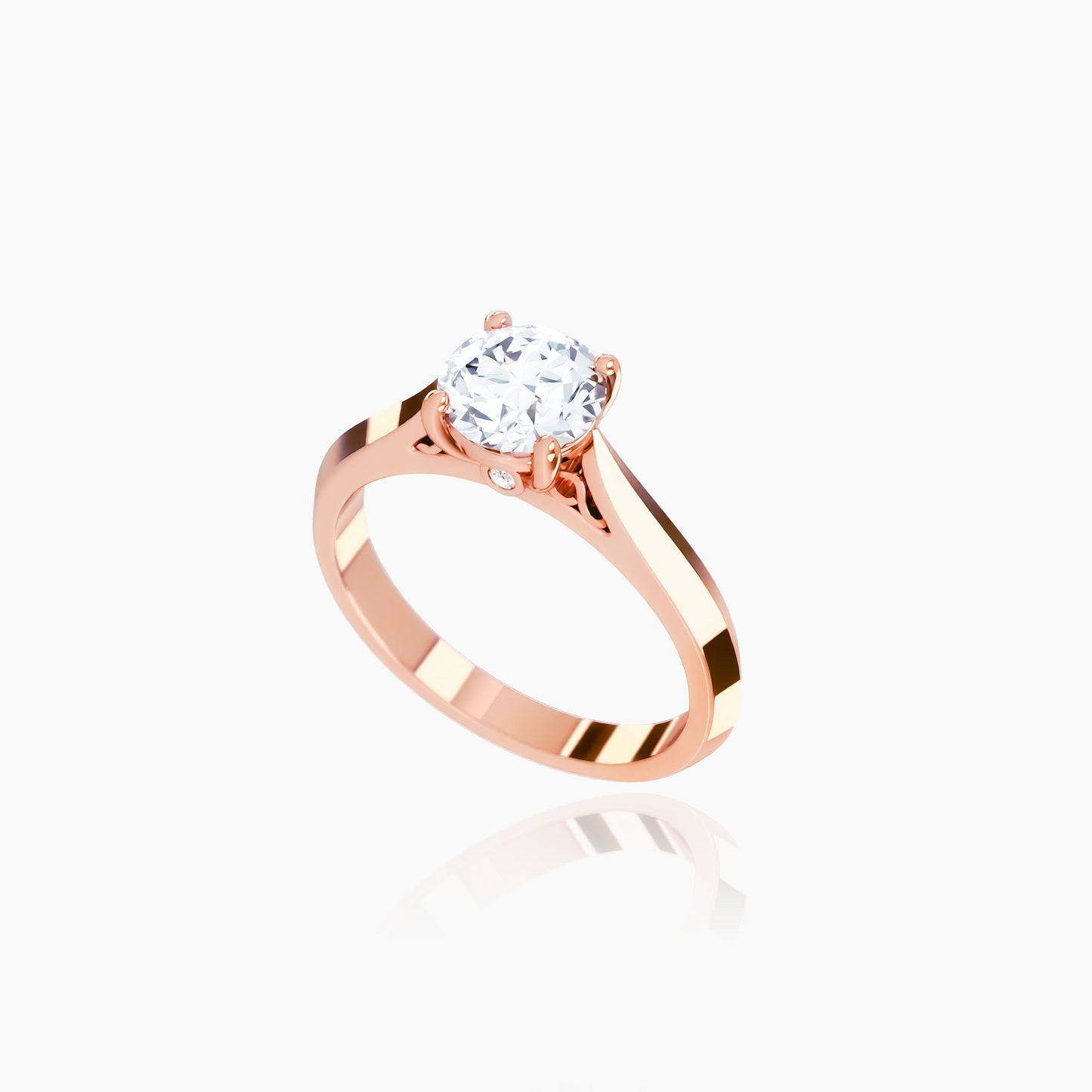 18K Rose Gold Avelar Round Solitaire