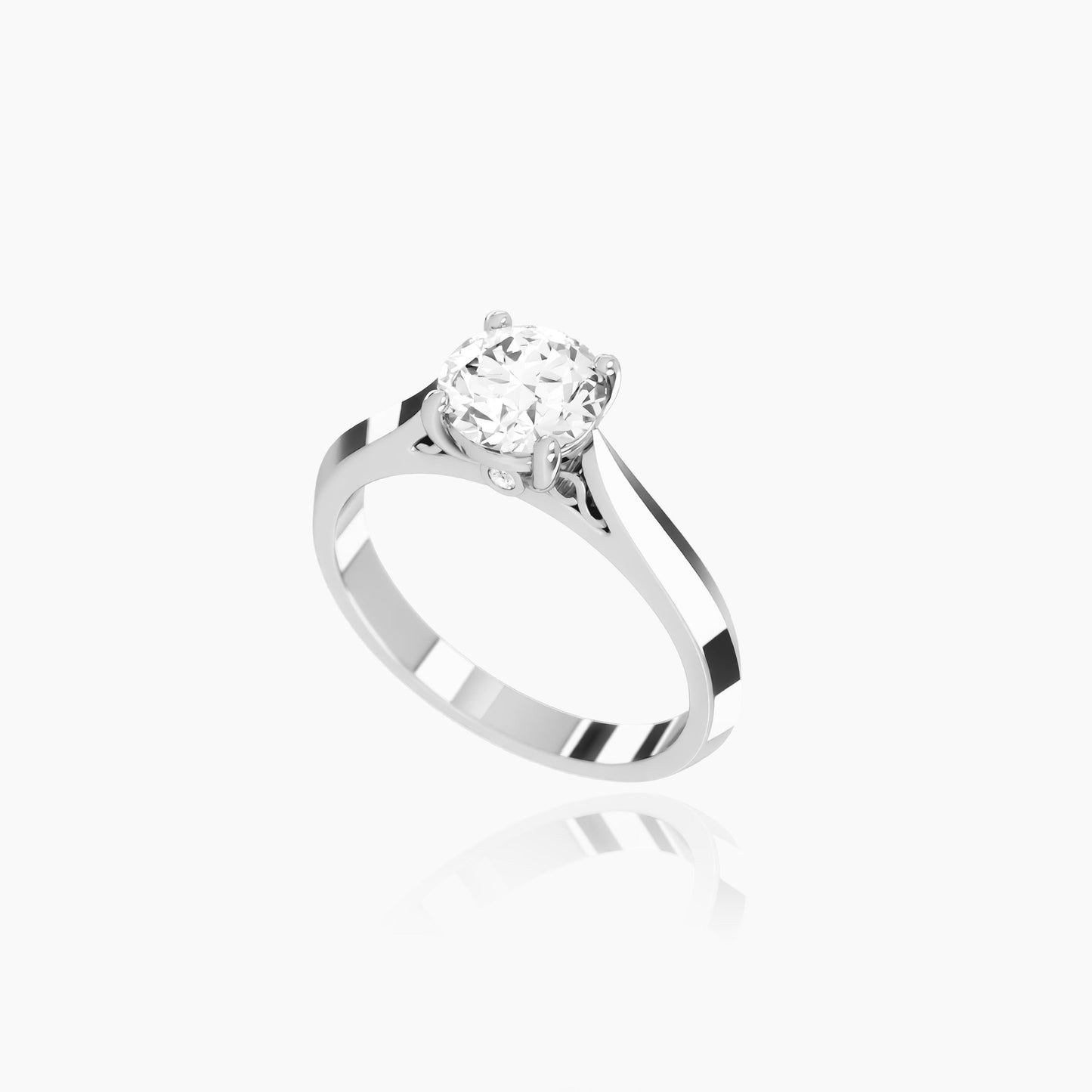 18K White Gold Avelar Round Solitaire