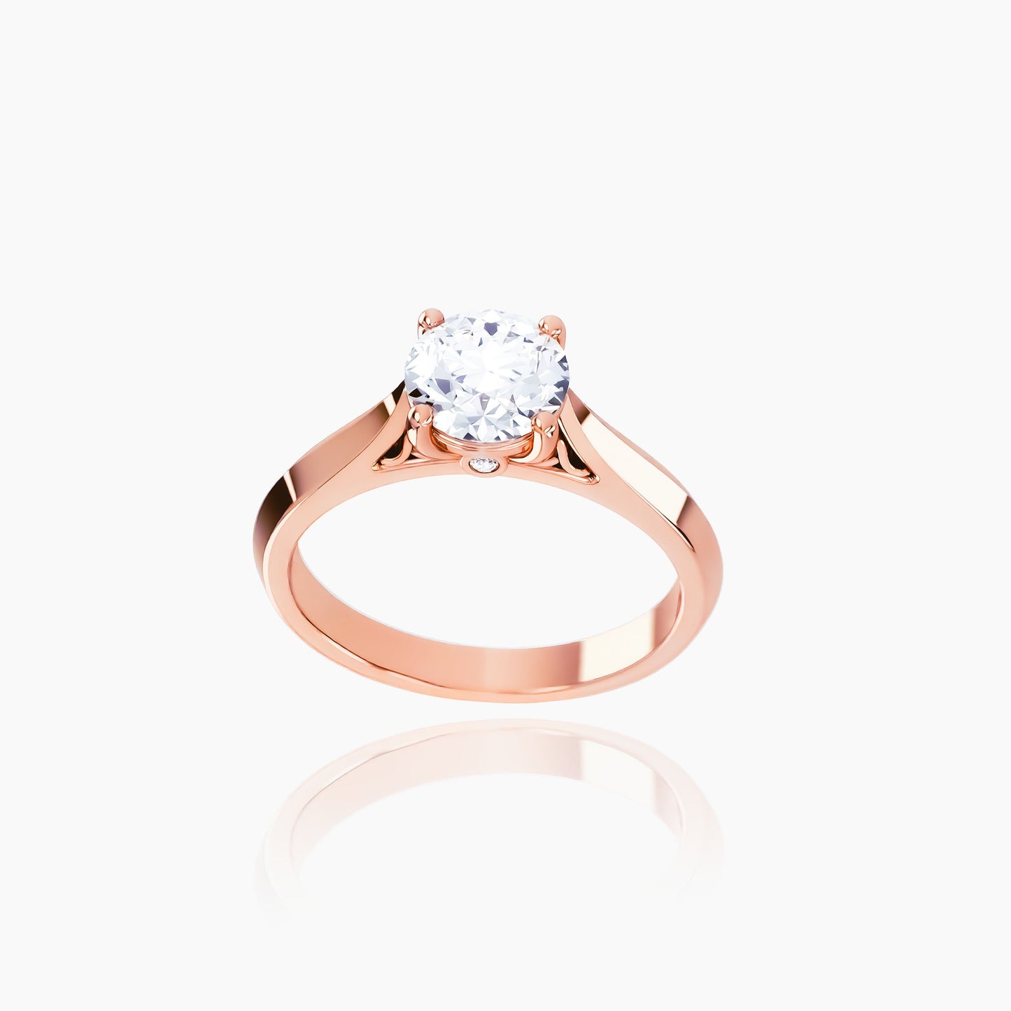 18K Rose Gold Avelar Round Solitaire