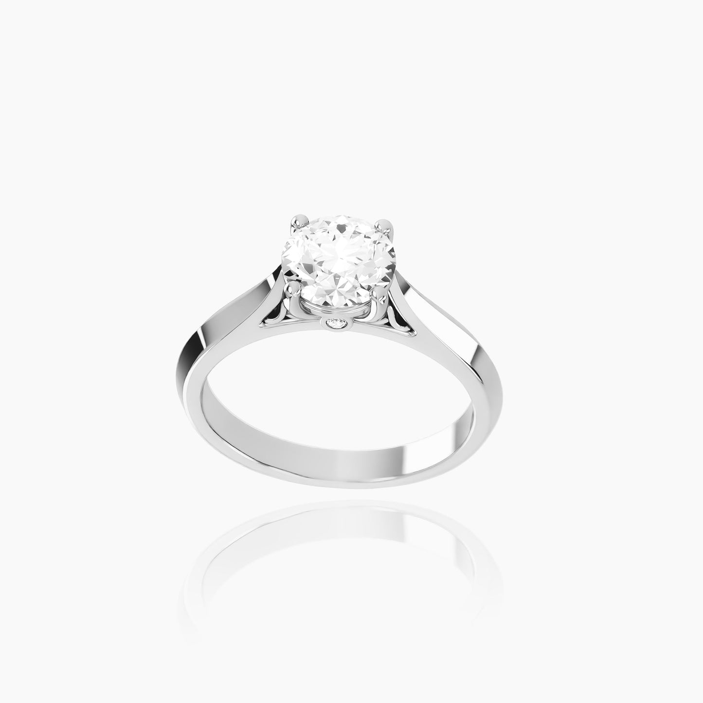 18K White Gold Avelar Round Solitaire