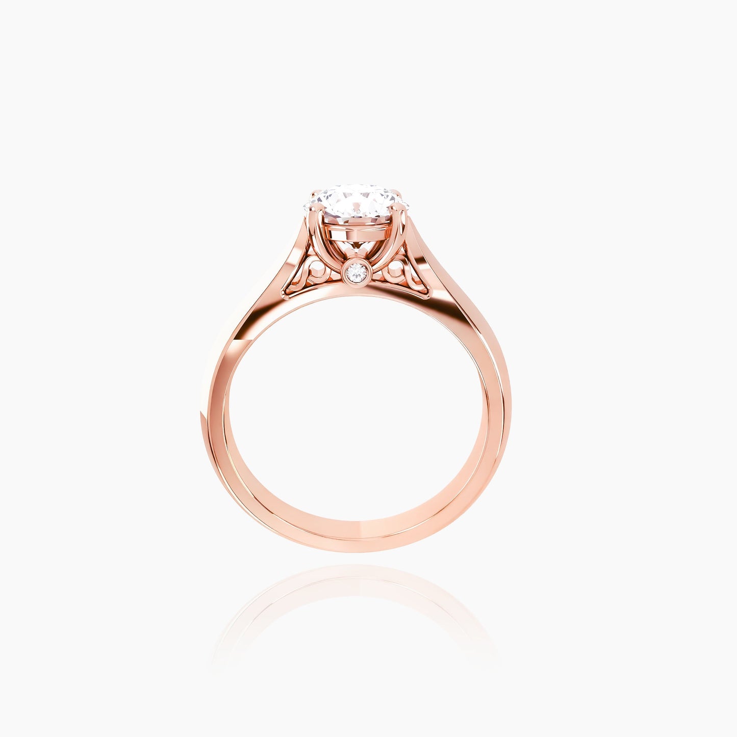 18K Rose Gold Avelar Round Solitaire