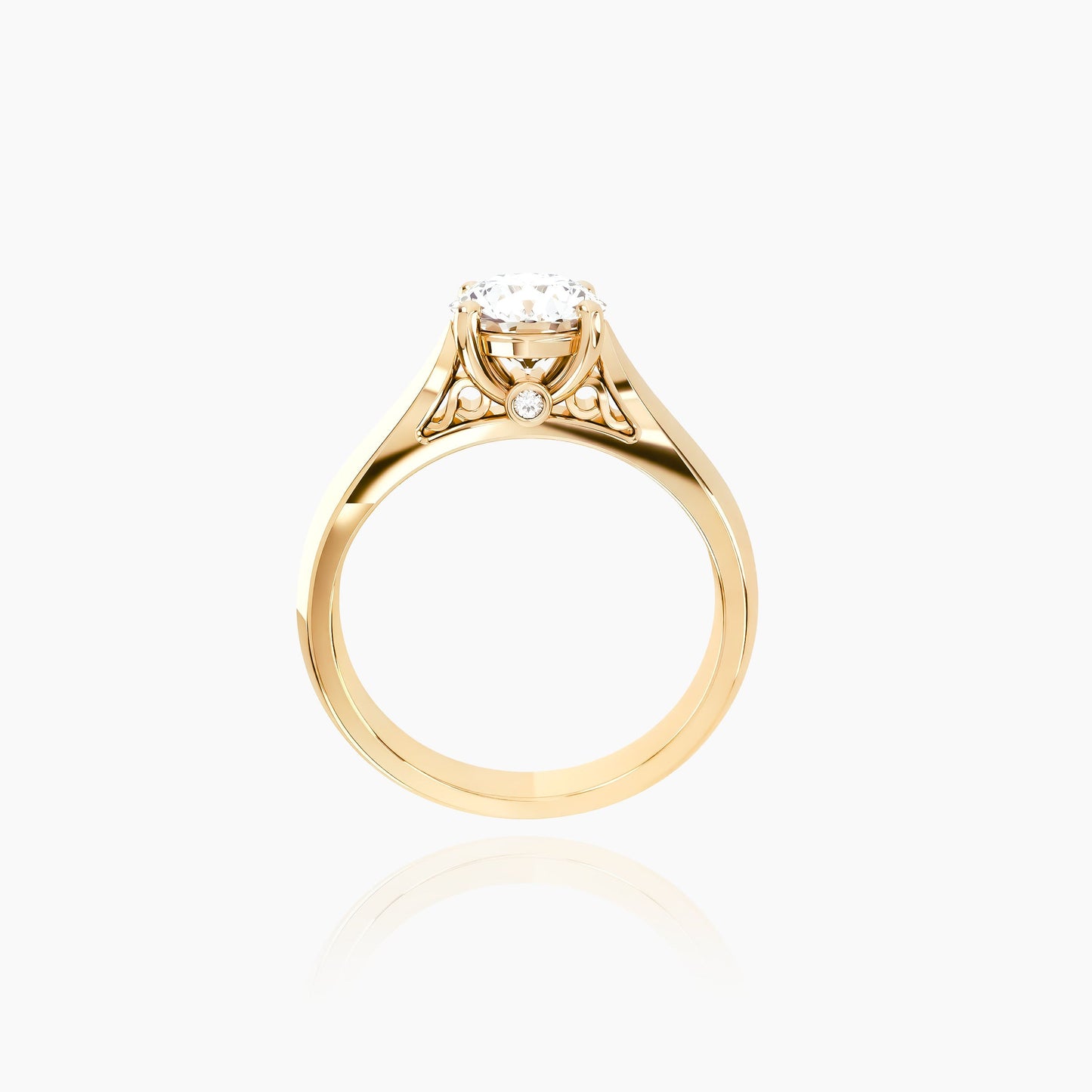 18K Yellow Gold Avelar Round Solitaire