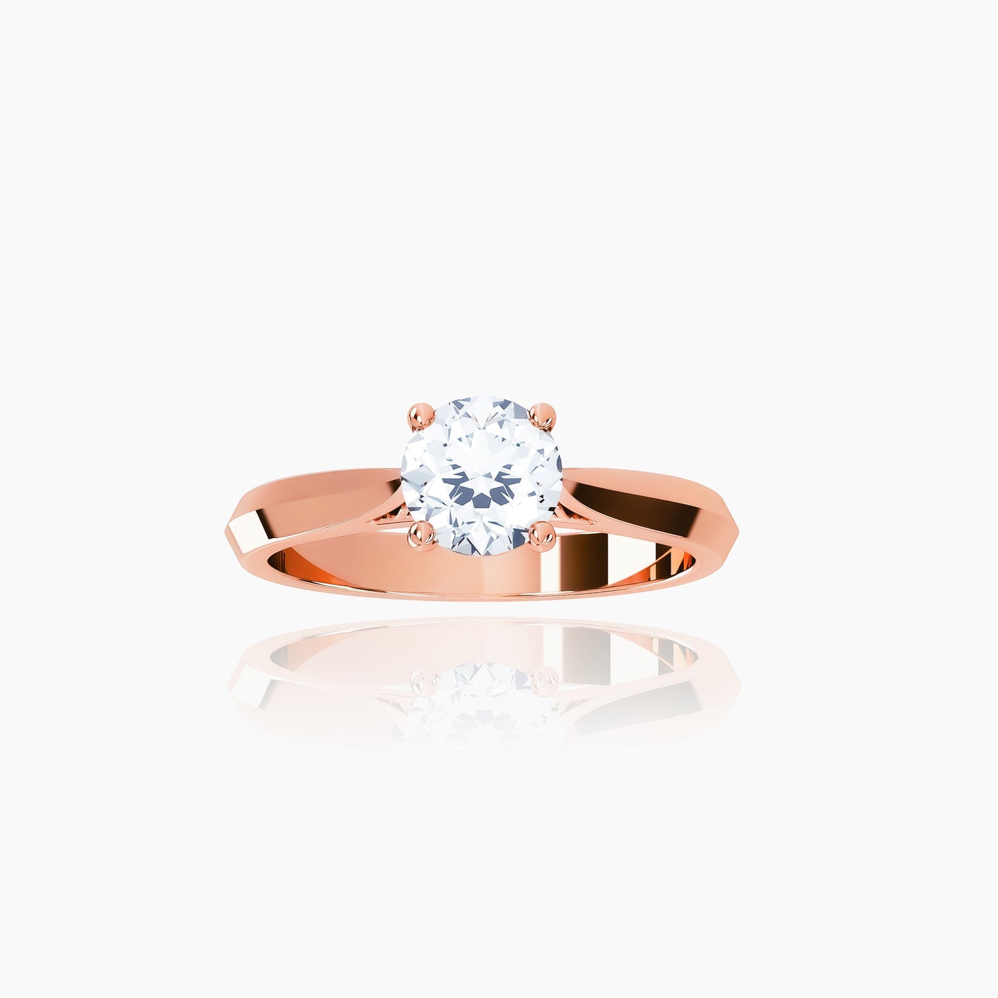 18K Rose Gold Avelar Round Solitaire