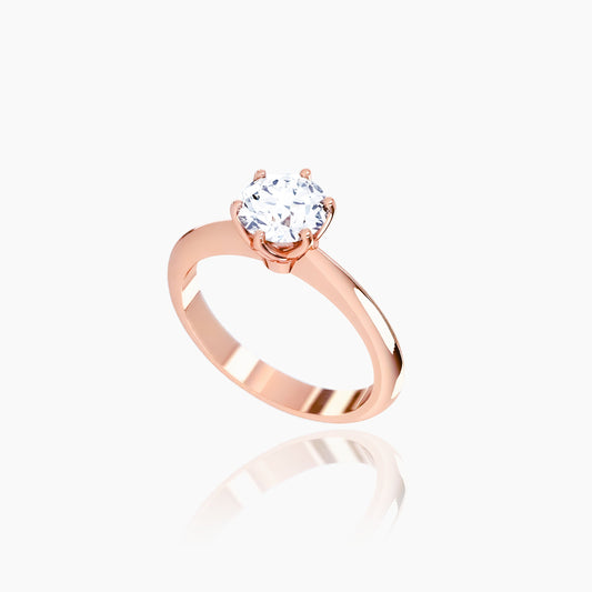 18K Rose Gold Zephyr Round Solitaire