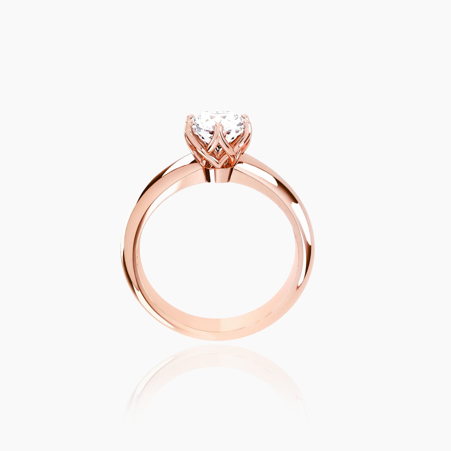 18K Rose Gold Zephyr Round Solitaire