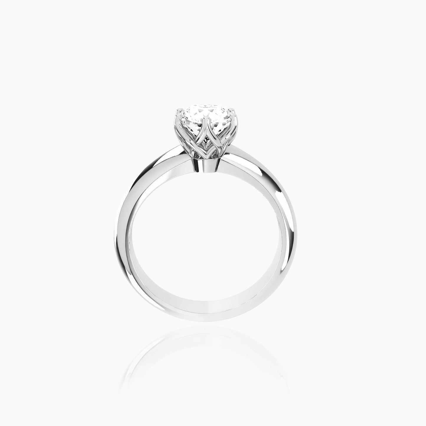 18K White Gold Zephyr Round Solitaire