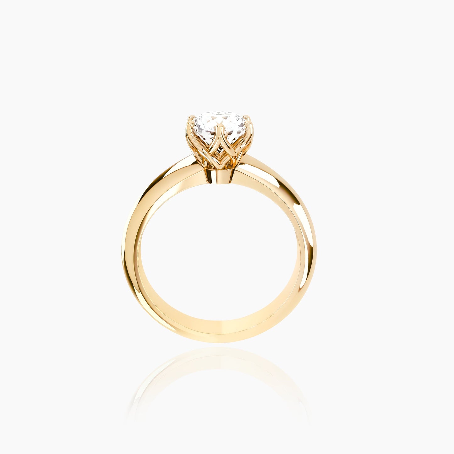 18K Yellow Gold Zephyr Round Solitaire